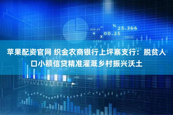 苹果配资官网 织金农商银行上坪寨支行：脱贫人口小额信贷精准灌溉乡村振兴沃土