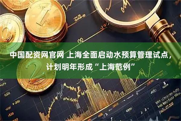 中国配资网官网 上海全面启动水预算管理试点，计划明年形成“上海范例”